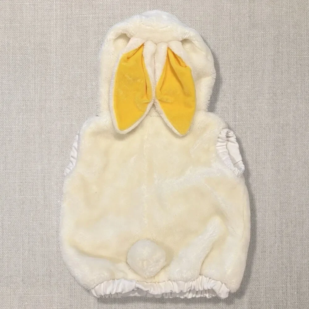 Vintage 90s Bunny Costume Infant 12–24 Months Hooded Plush Halloween Easter